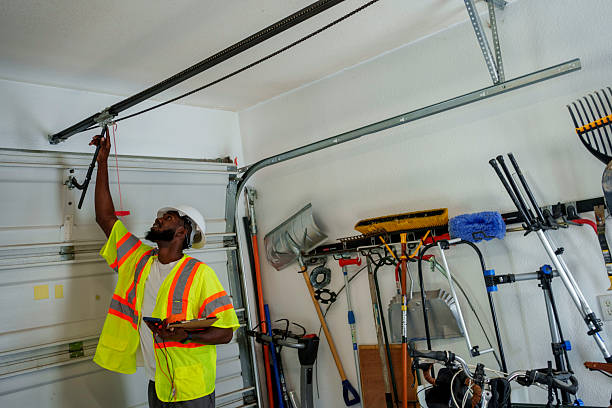 Professional Garage Door Panel Replacement technician working in Newport News city County, VA